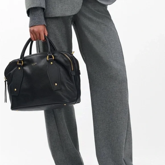 NWT Medium Gramercy Satchel Black Pebble Leather - Picture 4 of 5